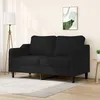 Image de vidaXL CanapÃ© Ã  2 places Noir 140 cm Tissu