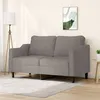 Image de vidaXL Canapé à 2 places Taupe 140 cm Tissu359366