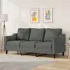 Image de vidaXL Canapé à 3 places Gris foncé 180 cm Tissu359368