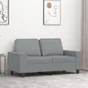 Image de vidaXL Canapé à 2 places Gris clair 120 cm Tissu359383