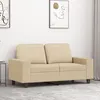 Image de vidaXL CanapÃ© Ã  2 places CrÃ¨me 120 cm Tissu