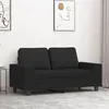 Image de vidaXL Canapé à 2 places Noir 120 cm Tissu359387