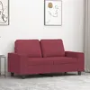 Image de vidaXL Canapé à 2 places Rouge bordeaux 120 cm Tissu359389