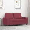 Image de vidaXL CanapÃ© Ã  2 places Rouge bordeaux 120 cm Tissu