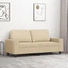 Image de vidaXL Canapé à 2 places Crème 140 cm Tissu359393