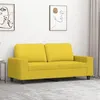 Image de vidaXL Canapé à 2 places Jaune clair 140 cm Tissu359396