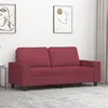 Image de vidaXL Canapé à 2 places Rouge bordeaux 140 cm Tissu359397