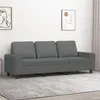 Image de vidaXL Canapé à 3 places Gris foncé 180 cm Tissu359400