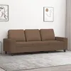 Image de vidaXL Canapé à 3 places Marron 180 cm Tissu