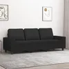 Image de vidaXL Canapé à 3 places Noir 180 cm Tissu359403