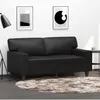 Image de vidaXL Canapé à 2 places Noir 120 cm Similicuir359412