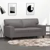 Image de vidaXL Canapé à 2 places Gris 120 cm Similicuir