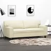 Image de vidaXL Canapé à 2 places Crème 140 cm Similicuir359418