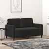 Image de vidaXL Canapé à 2 places Noir 120 cm Velours