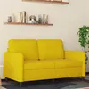 Image de vidaXL Canapé à 2 places Jaune 120 cm Velours359438