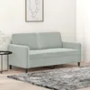 Image de vidaXL Vidaxl Canapé À 2 Places Gris Clair 140 Cm Velours