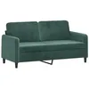Image de vidaXL CanapÃ© Ã  2 places Vert foncÃ© 140 cm Velours