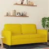 Image de vidaXL Canapé à 2 places Jaune 140 cm Velours359448