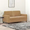 Image de vidaXL Canapé à 2 places Marron 140 cm Velours