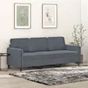 Image de vidaXL Canapé à 3 places Gris foncé 180 cm Velours359453
