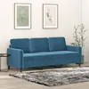 Image de vidaXL Canapé à 3 places Bleu 180 cm Velours359461