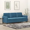 Image de vidaXL CanapÃ© Ã  3 places Bleu 180 cm Velours