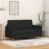 Image de vidaXL Canapé à 2 places Noir 120 cm Tissu359474