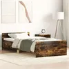 Image de vidaXL Cadre de lit sans matelas chêne fumé 90x190cm bois d'ingénierie