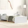 Image de vidaXL Cadre de lit blanc 75x190 cm petit simple bois d'ingénierie
