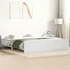 Image de vidaXL Cadre de lit avec tête de lit/pied de lit blanc 200x200 cm