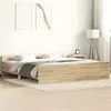 Image de vidaXL Cadre de lit tête de lit et pied de lit chêne sonoma 200x200 cm