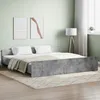 Image de vidaXL Cadre de lit tÃªte de lit et pied de lit gris bÃ©ton 200x200 cm