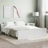 Image de vidaXL Cadre de lit avec tÃªte de lit et pied de lit blanc 140x200 cm