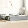 Image de vidaXL Cadre de lit tête de lit et pied de lit sonoma gris 160x200 cm