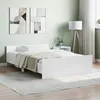 Image de vidaXL Cadre de lit avec tÃªte de lit/pied de lit blanc 120x190 cm