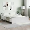 Image de vidaXL Cadre de lit avec tête de lit/pied de lit blanc 135x190 cm