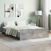 Image de vidaXL Cadre de lit tête de lit et pied de lit gris béton 135x190 cm