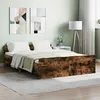 Image de vidaXL Cadre de lit tête de lit et pied de lit chêne fumé 135x190 cm