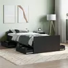 Image de vidaXL Cadre de lit sans matelas noir 90x190 cm3203811