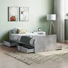 Image de vidaXL Cadre de lit sans matelas gris bÃ©ton 75x190 cm