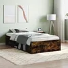 Image de vidaXL Cadre de lit sans matelas chÃªne fumÃ© 90x190 cm