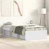 Image de vidaXL Cadre de lit blanc 75x190 cm petit simple