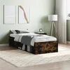 Image de vidaXL Cadre de lit chêne fumé 75x190 cm petit simple