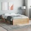 Image de vidaXL Cadre de lit sans matelas chÃªne sonoma 120x200 cm