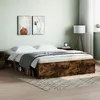 Image de vidaXL Cadre de lit sans matelas chÃªne fumÃ© 140x200 cm