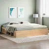 Image de Cadre de lit 200x200 cm Sonoma chÃªne bois massif robuste design contemporain