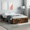 Image de vidaXL Cadre de lit chêne fumé 120x190 cm petit double