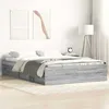 Image de vidaXL Cadre de lit sonoma gris 120x190 cm petit double