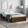 Image de vidaXL Cadre de lit chêne marron 120x190 cm petit double