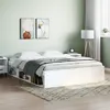 Image de vidaXL Cadre de lit sans matelas blanc 140x190 cm